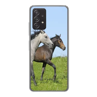 Produktbild von MuchoWow® Handyhülle Schutzhülle Hülle für Samsung Galaxy A53 5G Pferde - Tiere - Gras Silikon Softcase Handy Hülle - Schutzabdeckung