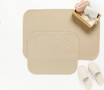 Produktbild von Plüsch Badezimmerteppich, 2er Set, creme
