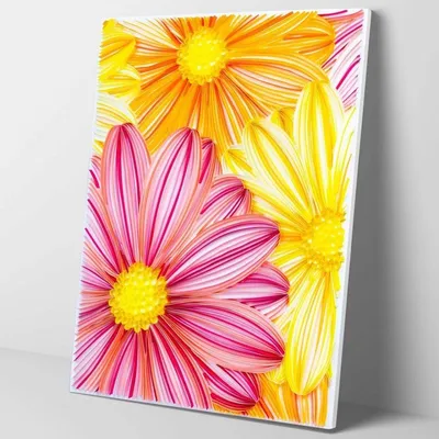 Image de Set Quilling "Belles fleurs" 40x50 cm, kit créatif