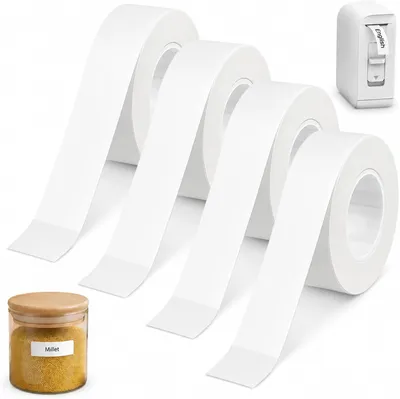 Imagen del producto de Cintas térmicas para etiquetas, de 15 mm de ancho, 4 rollos, resistentes al agua, para uso diario