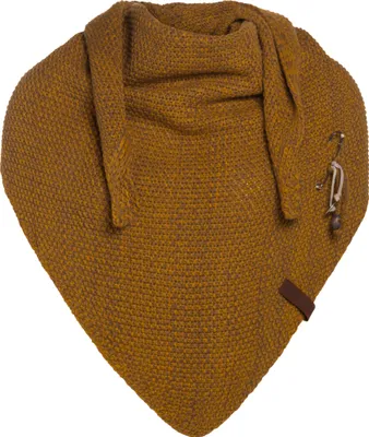Produktbild von Knit Factory Coco Dreiecksschal - Ocker/Tobacco - 190x85 cm