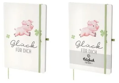Produktbild von Notizbuch Liebe Wünsche – Glück, A5, 96 Seiten, liniert, Hardcover