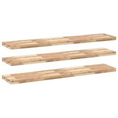 Zdjęcie produktu dla Półki Ścienne, 3 Szt., 160X30X4 Cm, Surowe Lite Drewno Akacjowe Lumarko!