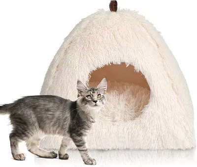 Productafbeelding van Famanu kattenbed wasbaar - zacht, wit