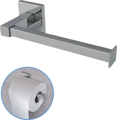 Produktbild von Sanics WC-Rollenhalter Silber Inklusive Montageset - Toilettenpapierhalter Edelstahl - WC-Papierhalter - Klopapierhalter