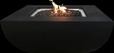 Produktbild von Gas Feuerstelle Itasy, Beton-Optik schwarz, aus Faserbeton