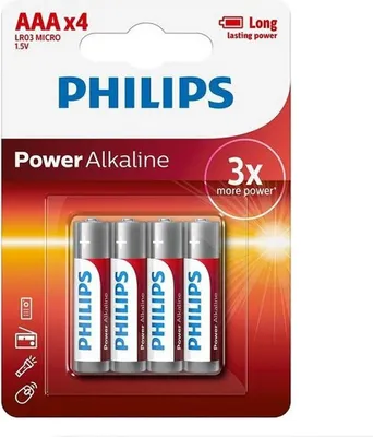 Productafbeelding van Philips Power Alkaline - AAA Batterijen - 4 stuks
