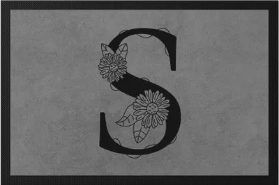 Produktbild von Buchstaben- S  mit Buchstabe Alphabet Monogramm Blumenmotiv Geschenkidee Anfangsbuchstabe