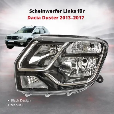 Produktbild von Scheinwerfer Frontscheinwerfer Links für Dacia Duster 2013–2017 | Schwarz | manuell | OEM 260606709R