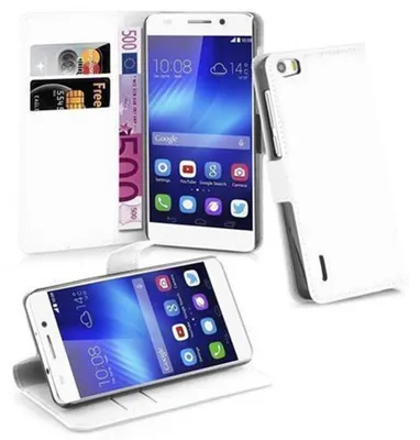 Zdjęcie produktu dla Pokrowiec Cadorabo na telefon Honor 6 w kolorze białym z magnetycznym zamknięciem
