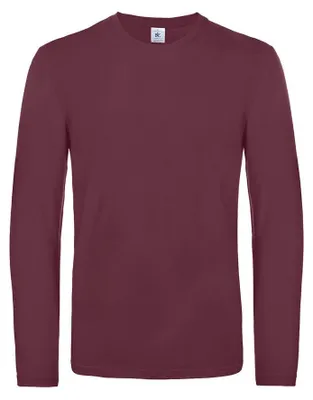 Image de B&C - T-shirt à manches longues pour homme « #E190 » FK2970 (XL) (bordeaux)