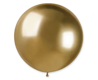 Produktbild von Gemar Goldener Folienballon 80 cm, glänzend, für Luft und Helium geeignet