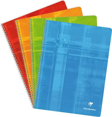 Produktbild von Clairefontaine 5x Spiralbuch 24x32cm 90 Blatt FR Lineatur Sortiert 8351C
