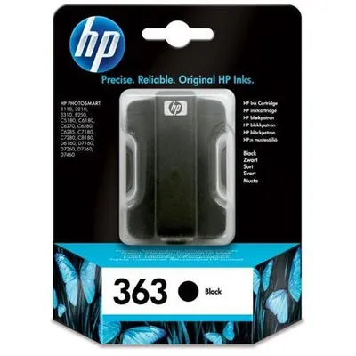 Obrázek produktu pro HP 363, Standardní výtěžnost, Černá fotografická, Inkoust na bázi barvy, 1 kusů, 410 str.