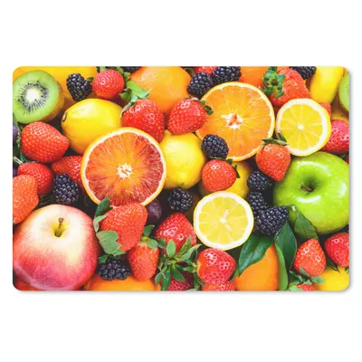 Produktbild von MuchoWow® Mauspad Mousepad Erdbeere - Zitrone - Obst 27x18 cm - Mousepads - Maus Mat - Pad - Mausunterlage - Büroartikel - Desk Matten