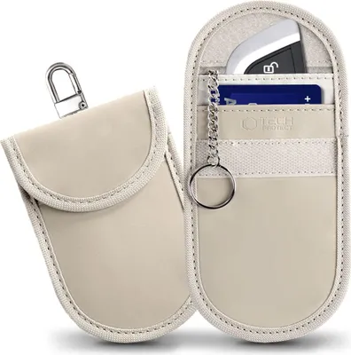 Produktbild von Tech-Protect KLR100 RFID-blockierendes Autoschlüsseletui, Beige