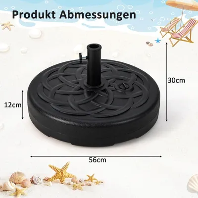Immagine prodotto di Portaombrelli rotondo riempibile con diametro di 56 cm per un massimo di 46 kg nero