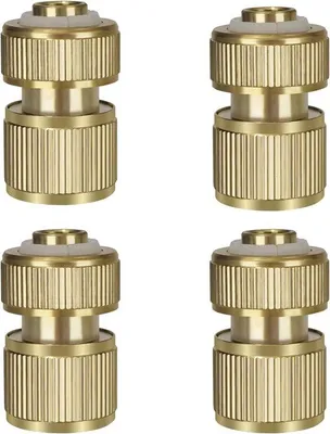Immagine prodotto di Set da 4 pezzi in ottone per irrigazione da giardino, rubinetto estensibile da 1/2", adattatore per giardinaggio