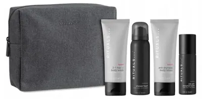 Imagen del producto de Rituals Homme Sport: Gel de ducha (50 ml), espuma de baño (1 unidad), loción corporal perfumada (1 unidad), desodorante en spray (1 unidad)