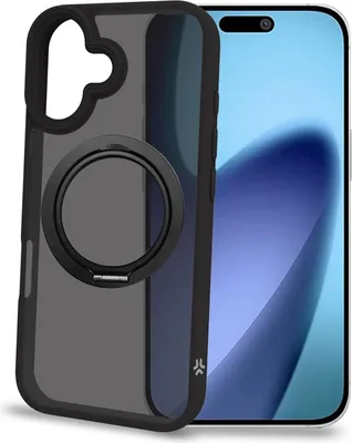 Immagine prodotto di Custodia compatibile con MagSafe con supporto ad anello per iPhone 17, nero