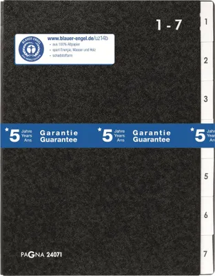 Produktbild von Pagna Pultordner Classic 7 Fächer 1-7 schwarz