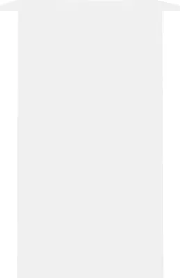 A plain white background with a light gray shape at the top.