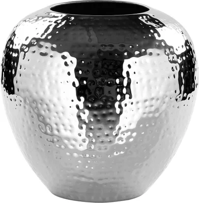 Produktbild von Fink Vase LOSONE gehämmert DH 25x25 cm silber Blumenvase Blumengefäß