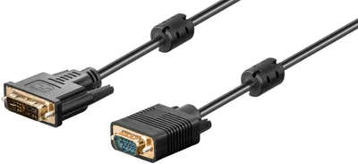 Produktbild von DVI-I/VGA Full HD Kabel, vergoldet