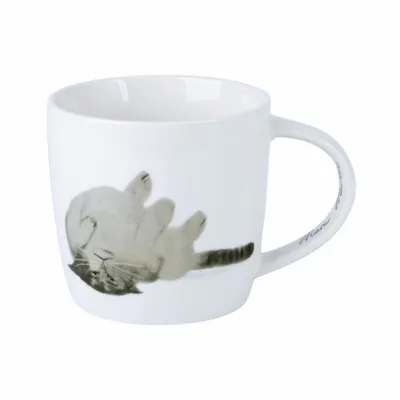 Obrázok produktu pre FELINE FRIENDS Hrnček 400 ml, Upside Down Cat, porcelán, v darčekovej krabičke