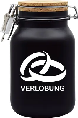 Produktbild von Spardose Geld Geschenk Ideen Verlobung Schwarz Größe XL 2 Liter