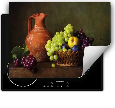 Produktbild von DarHaus Herdabdeckplatte 80x52 cm Anti Rutsch Matte Aufrollbar, Obst