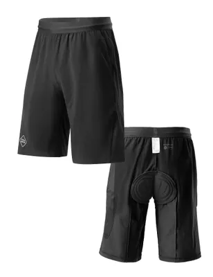 Produktbild von ROCKBROS Cityride Radlershort Atmungsaktiv Schnelltrocknende Fahrradhose mit Gepolsterte für Sommer Schwarz EU Größe L
