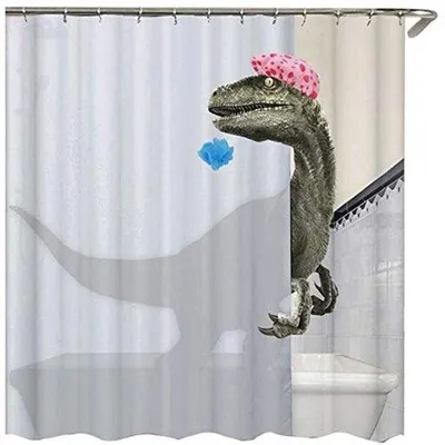 Produktbild von Famanu Duschvorhang Dinosaurusdesign - 180 x 180 cm