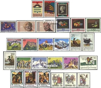 Produktbild von Briefmarken Liechtenstein 1990 Mi 984-1010 (kompl.Ausg.) Jahrgang 1990 komplett postfrisch Europamarken