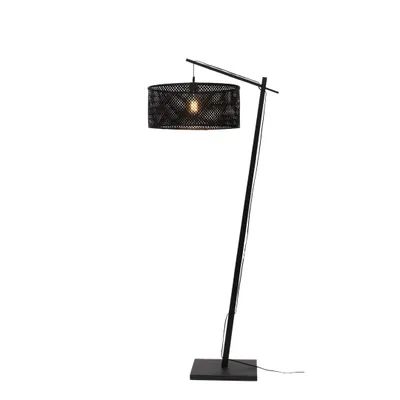 Produktbild von GOOD&MOJO - Stehleuchte Java - Bambus Schwarz - 75x50x176cm für Wohnzimmer, Schlafzimmer