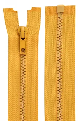 1 Reißverschluss Profil 5mm 35 cm teilbar, Autolock, goldgelb