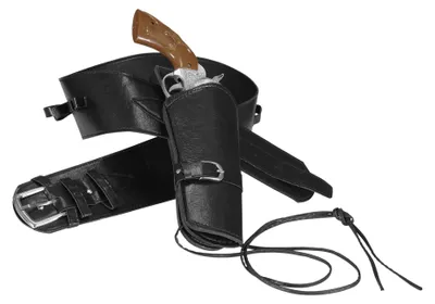 Productafbeelding van Western pistoolholster, wapengordel, zwart