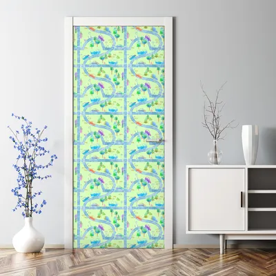 Produktbild von Dekorative Abnehmbarer Wandsticker Tapete Türtapete selbstklebend Schmetterling Blumen 70 x 200 cm