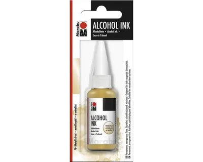 Zdjęcie produktu dla Marabu12160059784 Marabu permanente Tinte Alcohol Ink, metaliczno-złoty, 20 ml