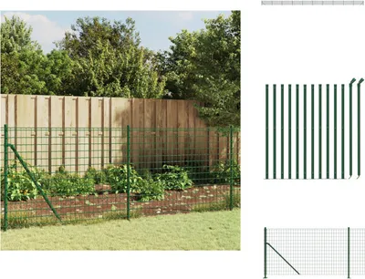 Produktbild von vidaXL Maschendrahtzaun mit Bodenflansch Grün 0,8x25 m -  Zaunfelder