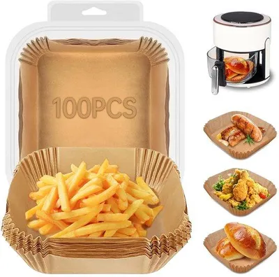 Immagine prodotto di Carta da forno rotonda da 16 cm senza BPA per friggitrice ad aria
