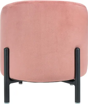 Produktbild von QUVIO Fußhocker - Fußhocker mit vier Metallbeinen - Fußhocker - Wohnaccessoires - Dekorativer Fußhocker - Samt - Vintage pink - 30 x 31 cm (dxh)