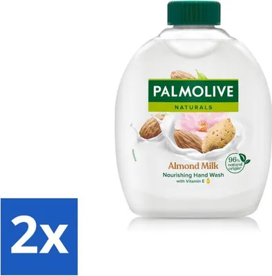 Immagine prodotto di Palmolive Ricarica di sapone al latte di mandorla - Delicato e idratante - 300 ml - Confezione risparmio - 2 barrette