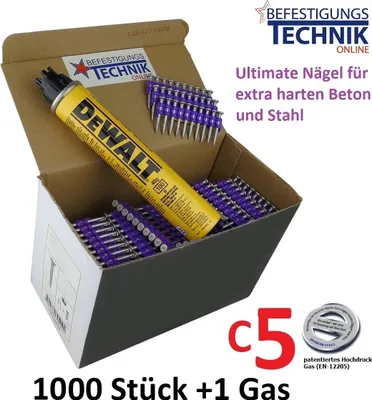 Produktbild von Stahl- Betonnägel 3,0x27mm XP + Gas für Würth Diga CS2 CS3 NG CS-2/3 HFBX DeWalt C5 Powers MAX GC738