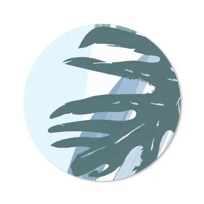 Produktbild von MuchoWow® Mauspad Mousepad Sommer - Monstera - Hellblau 30x30 cm - Mousepads - Maus Mat - Pad - Mausunterlage - Tischunterlage - Schreibtischmatten