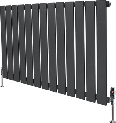 Immagine prodotto di Radiatori a pannello e valvole – 600 mm x 910 mm – Grigio antracite