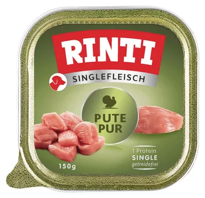 Produktbild von Rinti Singlefleisch Nassfutter 100% Pute für sensible Hunde 10x150g getreidefrei
