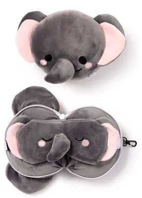 Produktbild von Relaxeazzz Plüsch Adoramals Janu Elefant Reisekissen & Schla