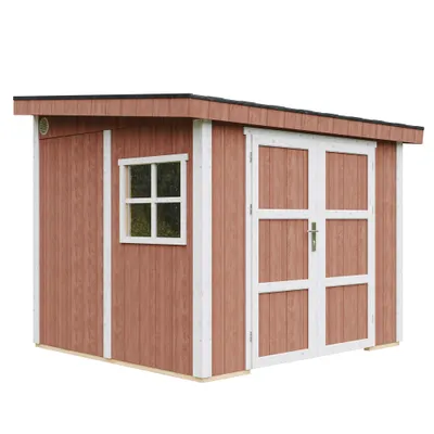 Produktbild von Gartenhaus  5,9 m² - H231x248x294 cm - Ohne Boden und Seitenwand – Timbela M938B-REDWOOD RED
