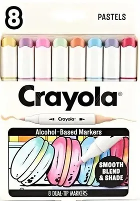 Immagine prodotto di Pennarelli artistici Flamastry, confezione da 8 pezzi - Colori pastello - Crayola